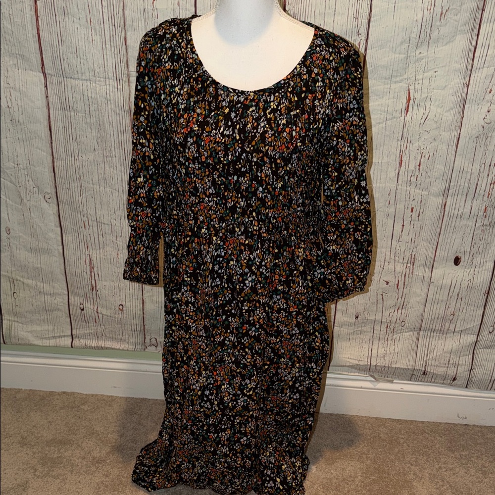 Croft & Barrow Multicolor Floral Long Sleeve Dress